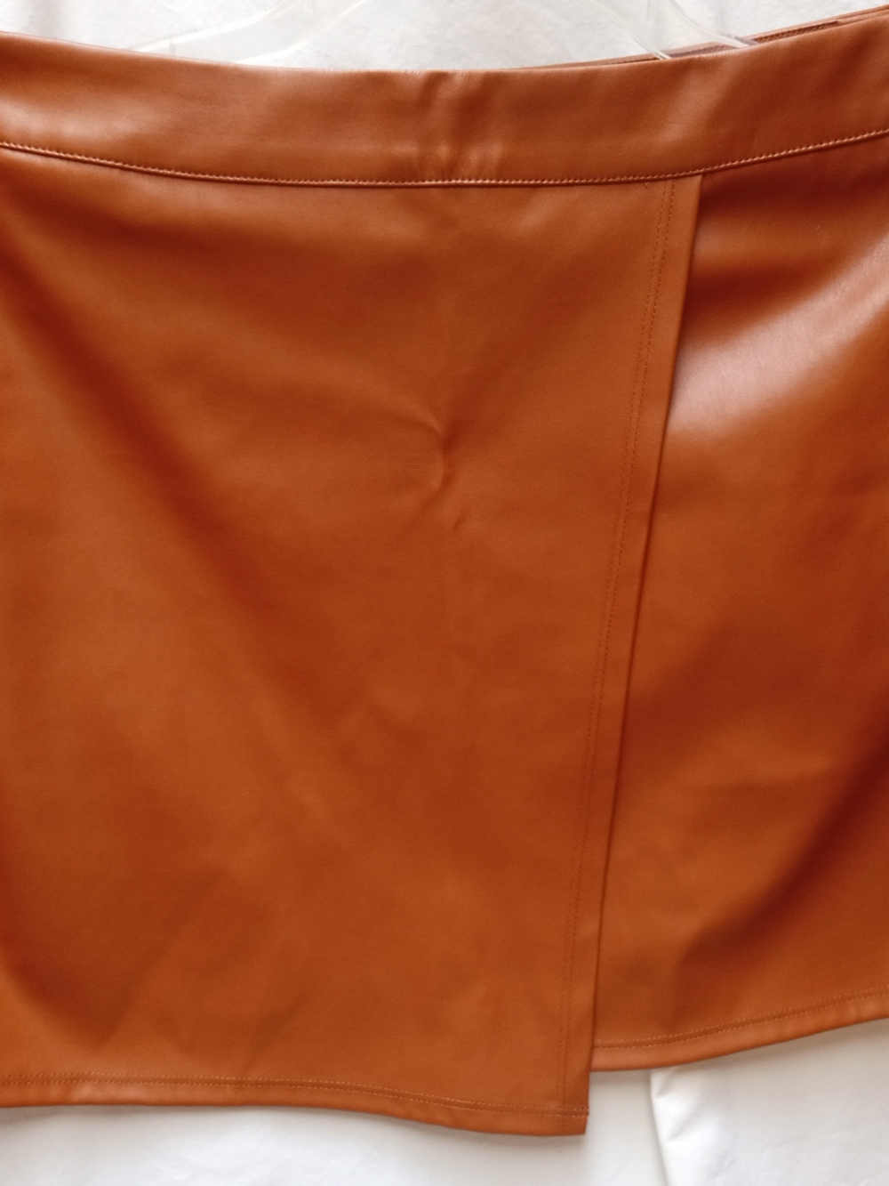 a new day Faux Leather Mini Skirt in Cognac Brown